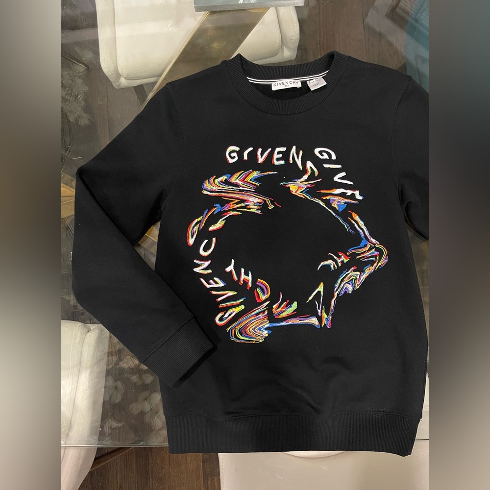 Givenchy Black Sweater with Vibrant Logo